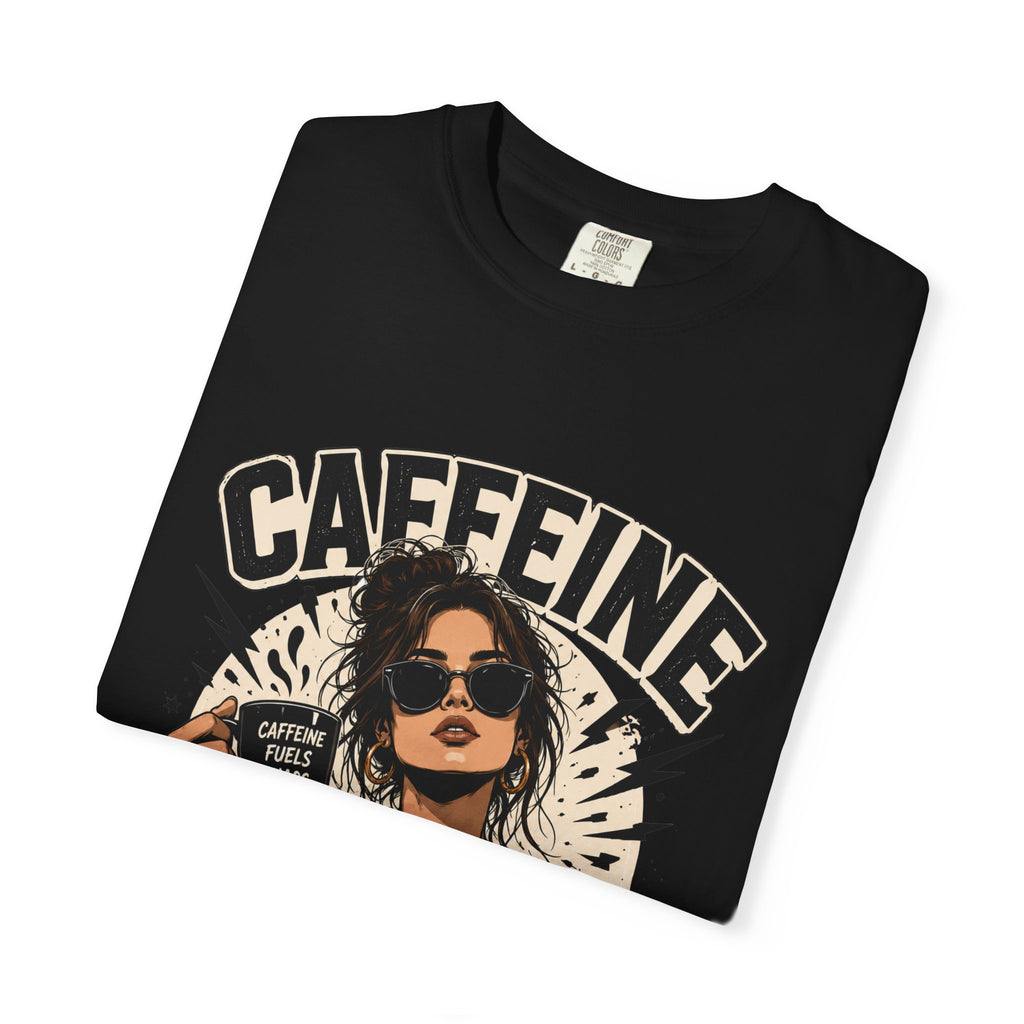 Caffeine & Chaos Tee — Graphic Coffee Lover T-Shirt