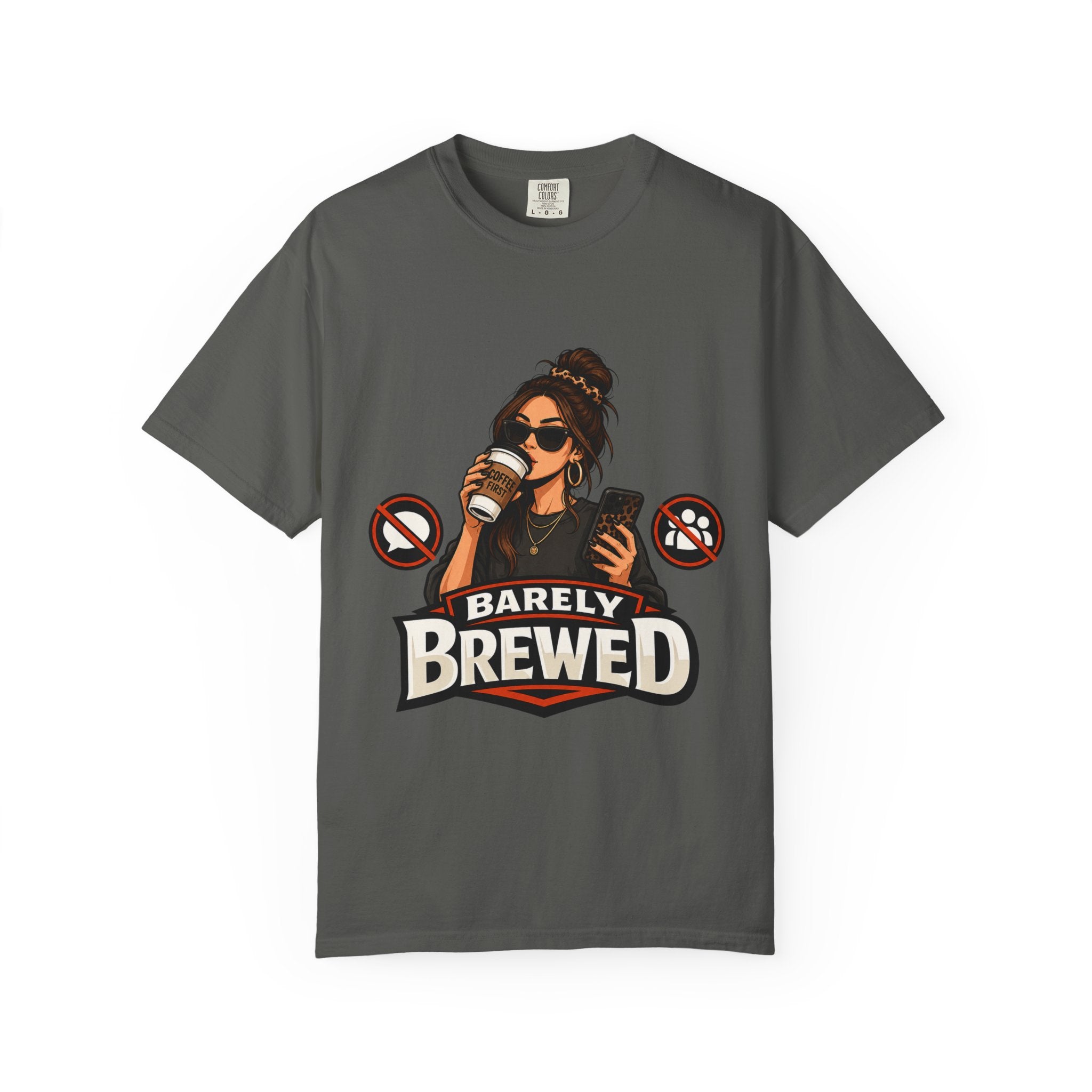 Barely Brewed Coffee T-Shirt — Funny Caffeine Lover Tee