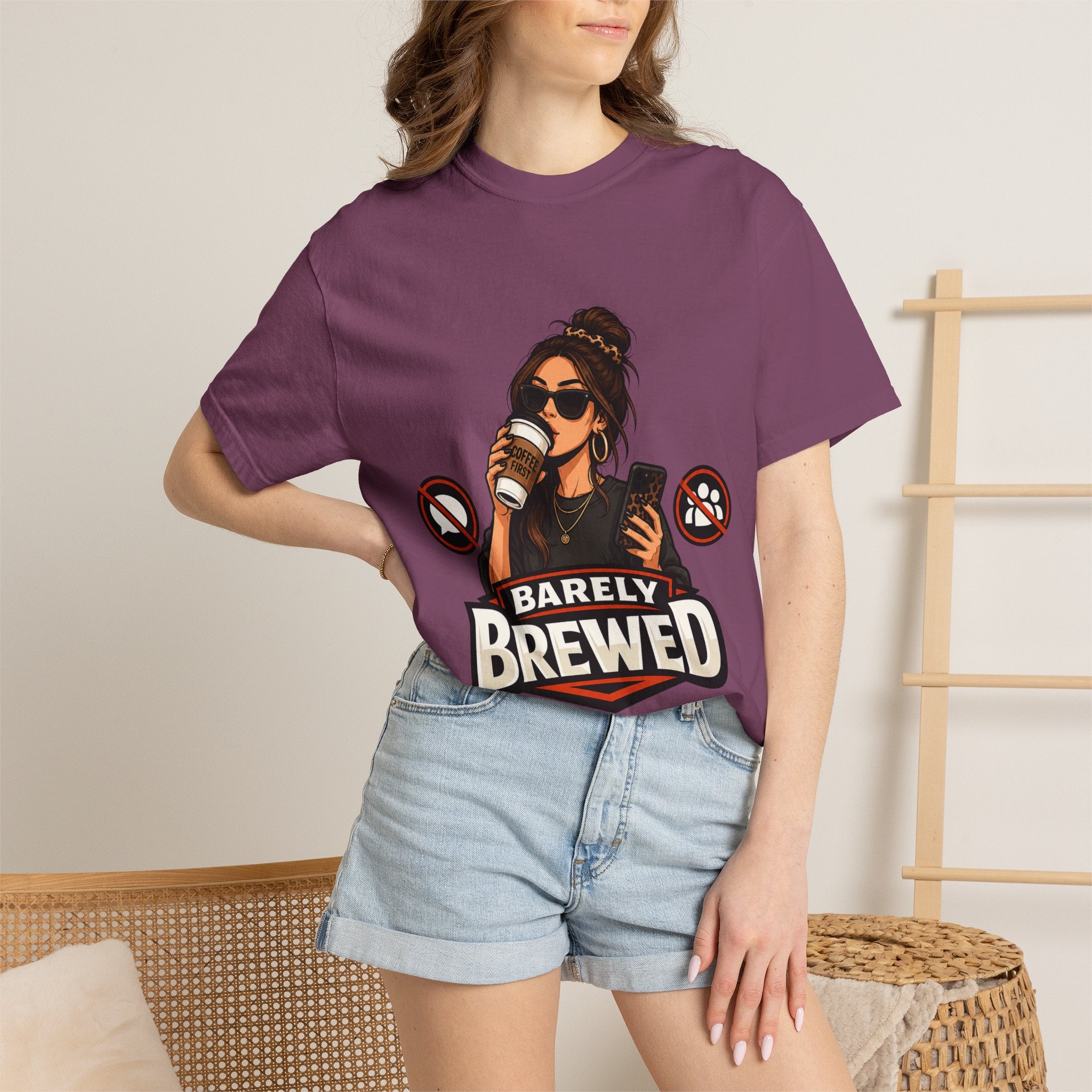 Barely Brewed Coffee T-Shirt — Funny Caffeine Lover Tee