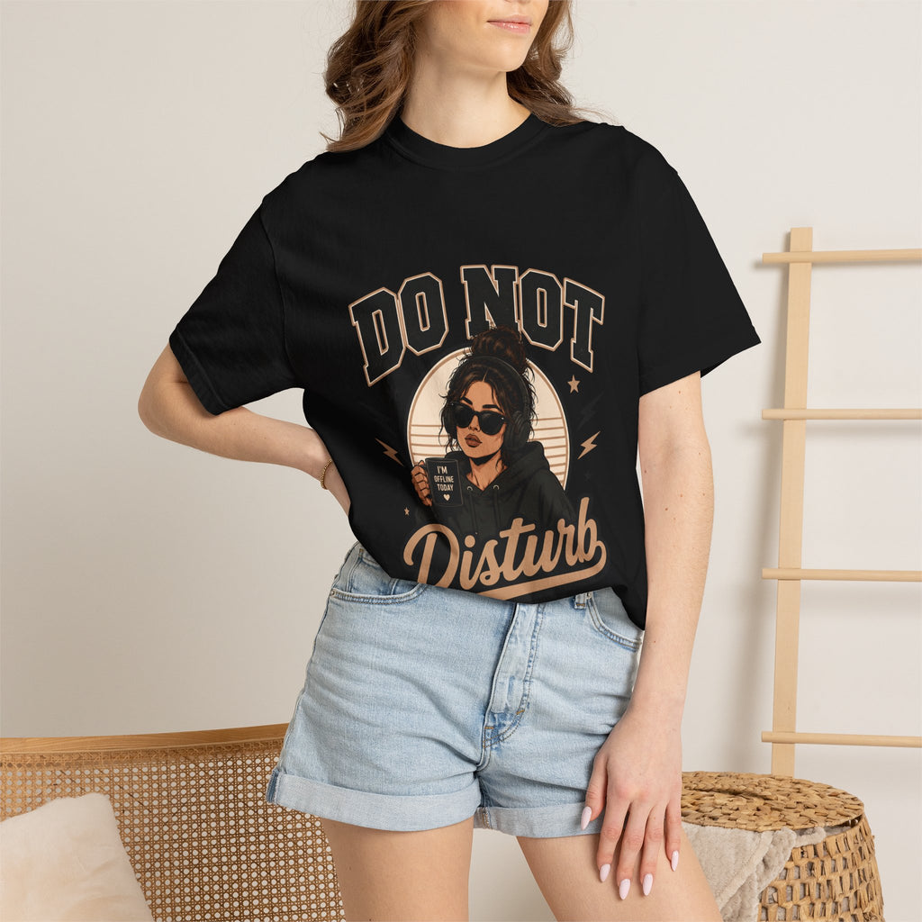 Do Not Disturb Graphic T-Shirt — Retro Chill Coffee Tee