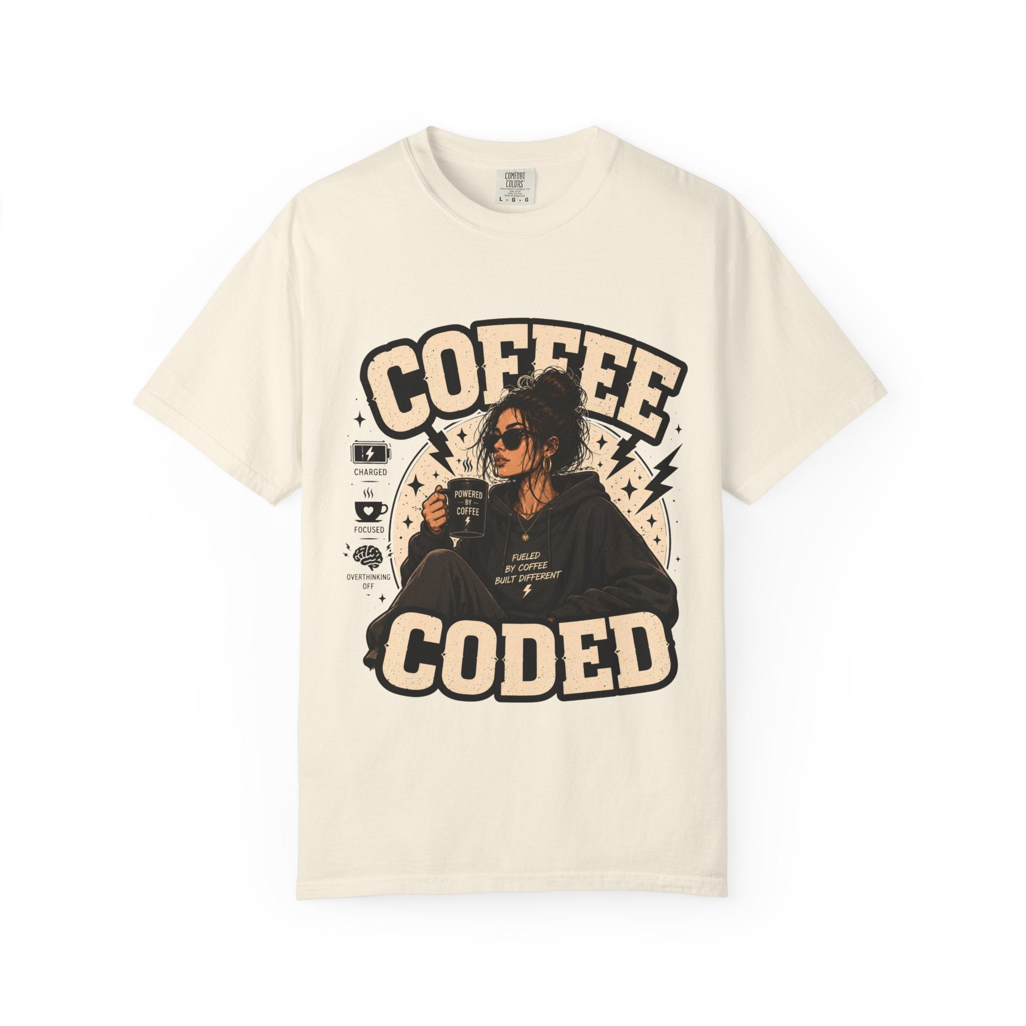 Coffee Coded T-Shirt — Retro Programmer Coffee Tee for Developers