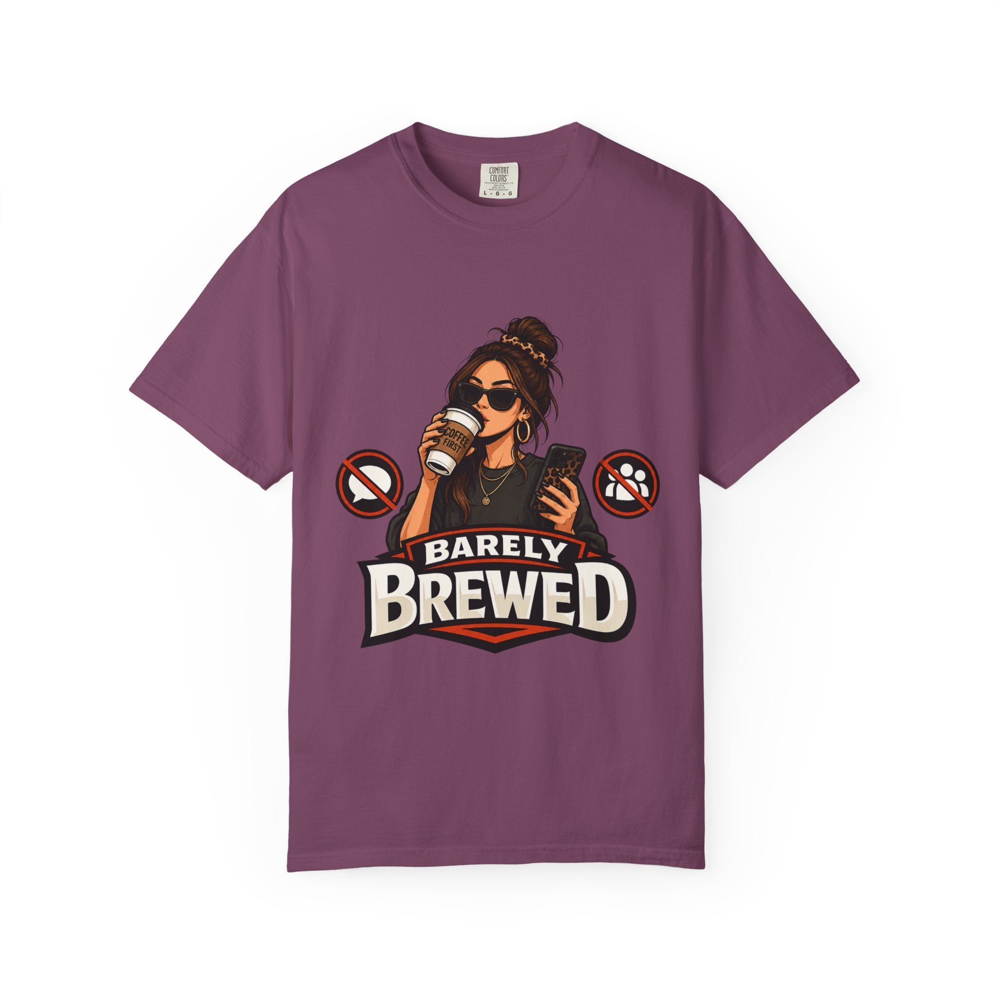 Barely Brewed Coffee T-Shirt — Funny Caffeine Lover Tee