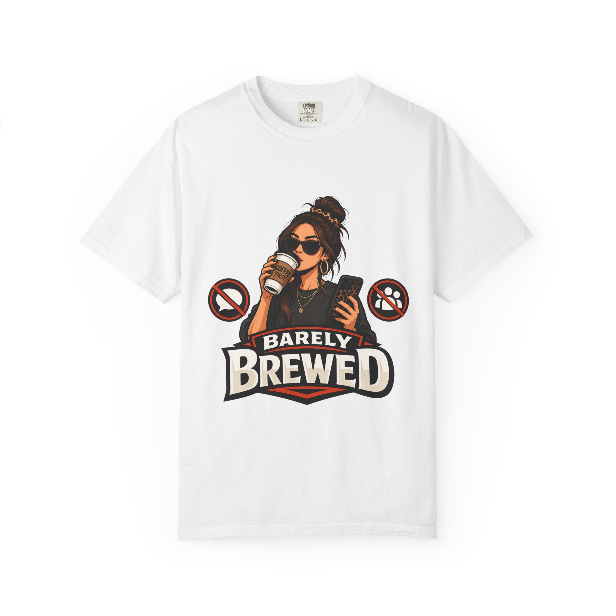 Barely Brewed Coffee T-Shirt — Funny Caffeine Lover Tee