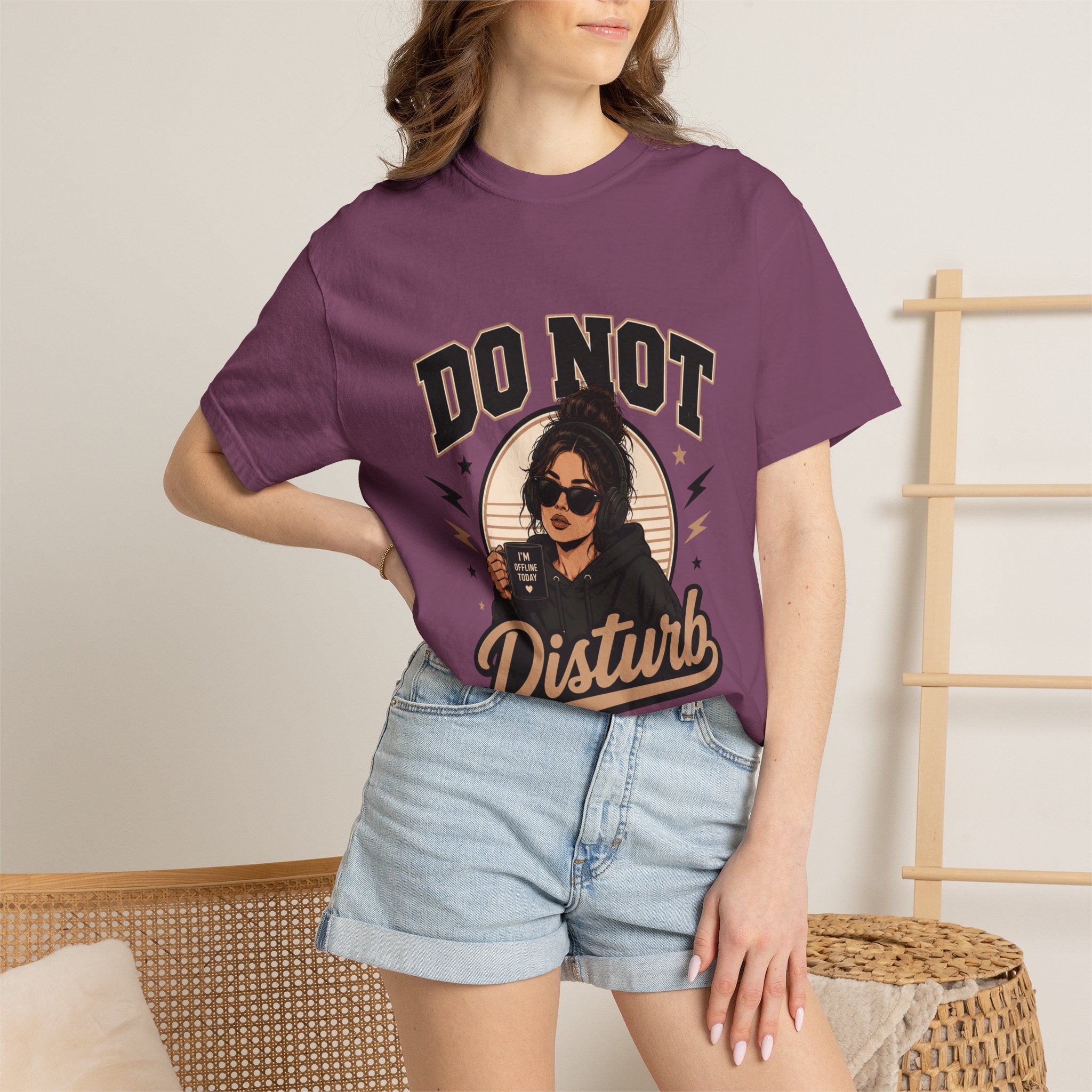 Do Not Disturb Graphic T-Shirt — Retro Chill Coffee Tee