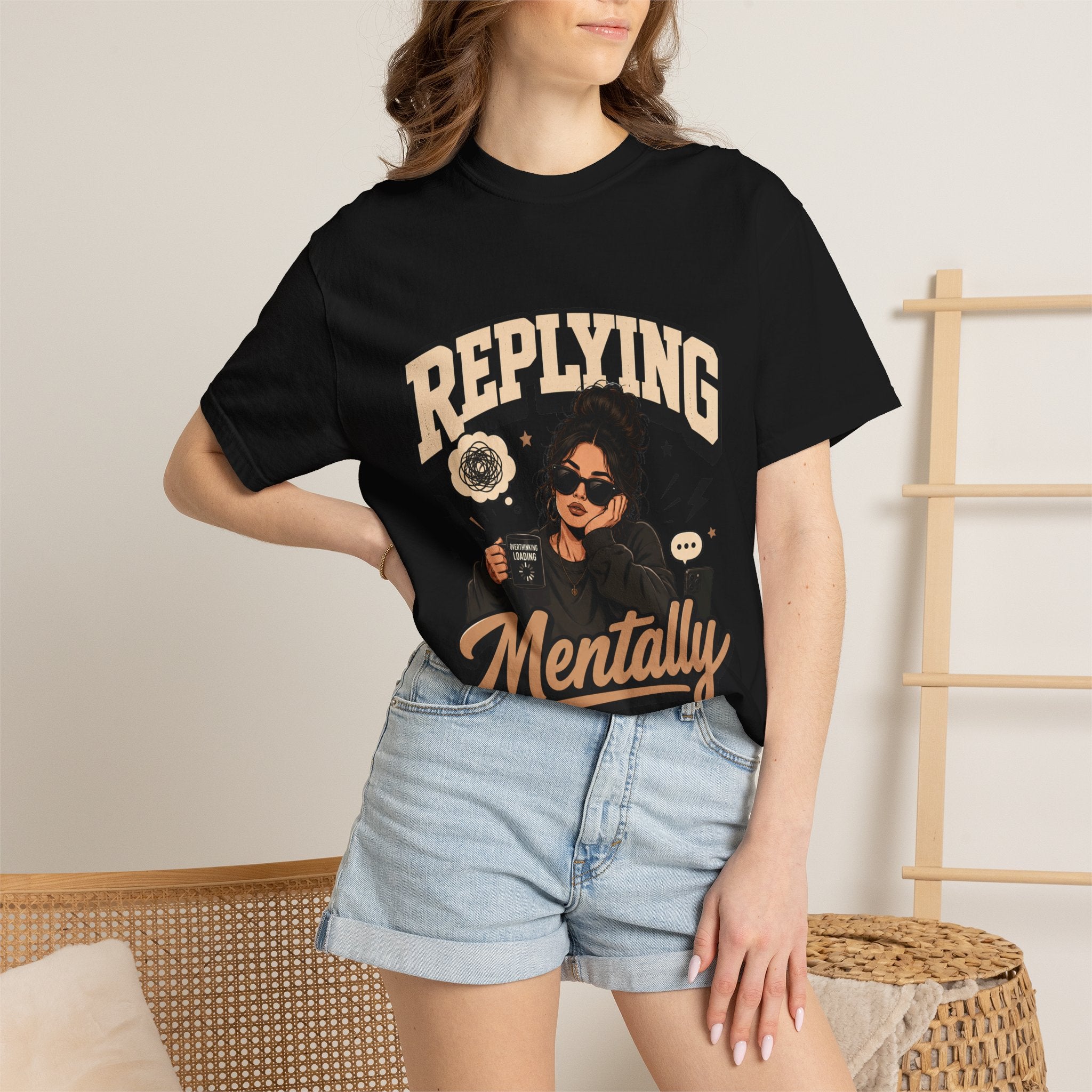 Replying Mentally T-Shirt — Introvert Humor Graphic Tee