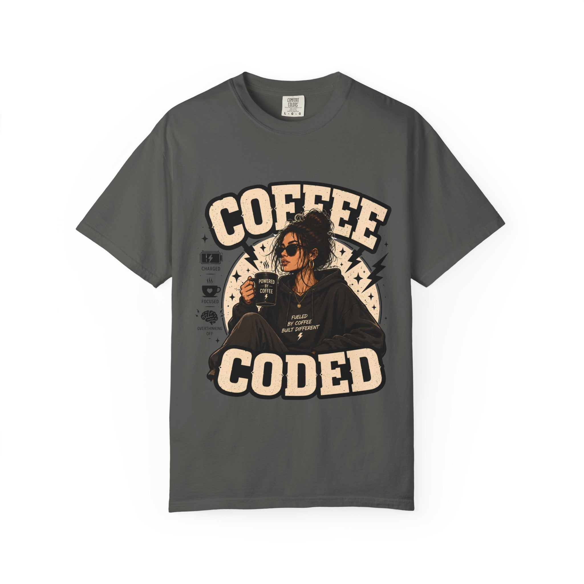 Coffee Coded T-Shirt — Retro Programmer Coffee Tee for Developers