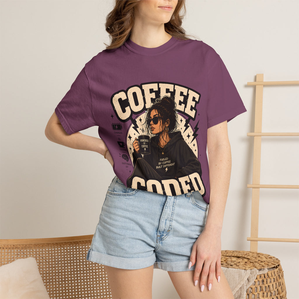 Coffee Coded T-Shirt — Retro Programmer Coffee Tee for Developers