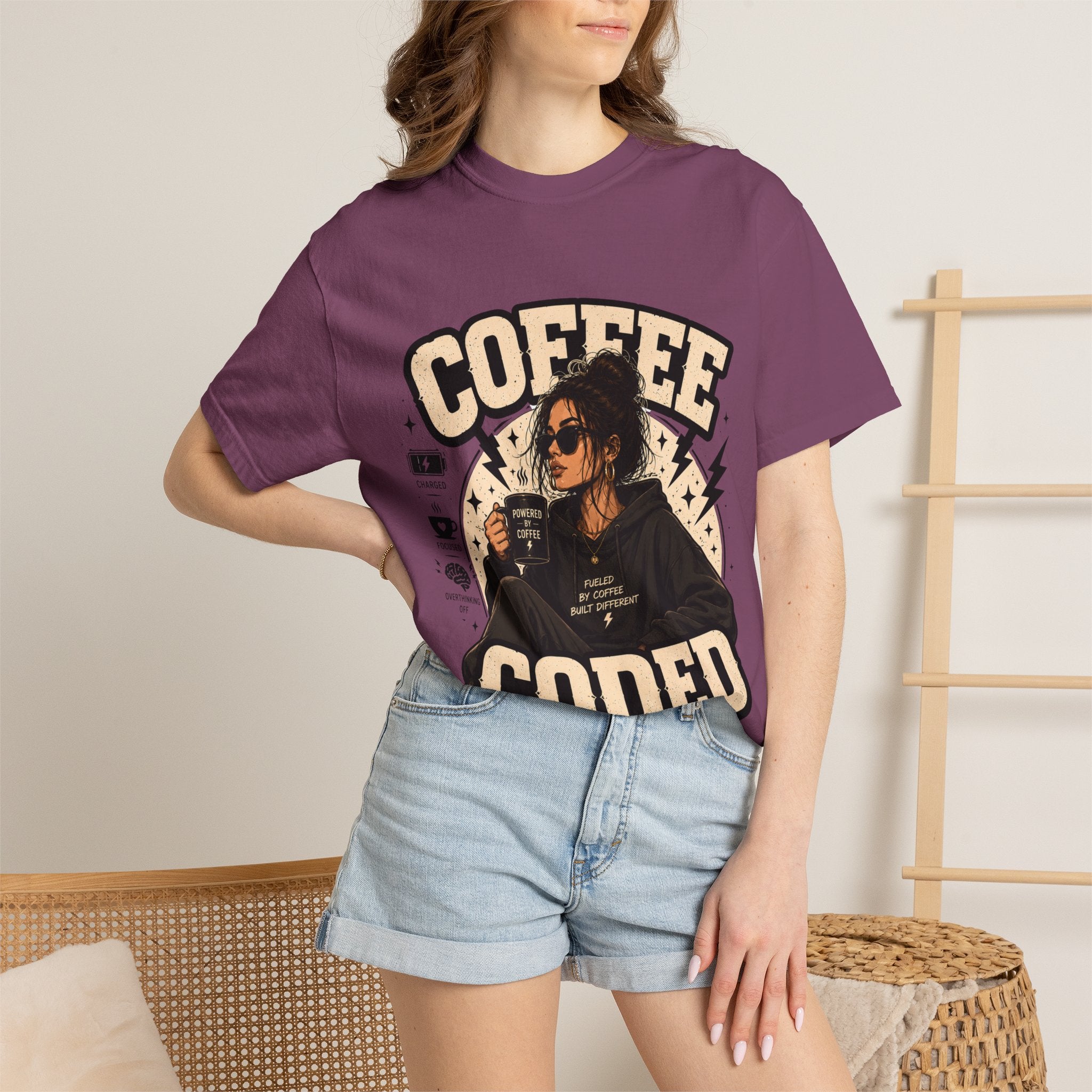 Coffee Coded T-Shirt — Retro Programmer Coffee Tee for Developers